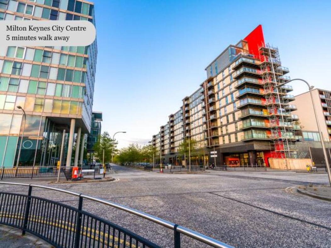 Luxury Campbell Park Apartments In Central Mk With Balcony, Free Parking & Smart Tv With Netflix By Yoko Property 밀턴 케인즈 외부 사진